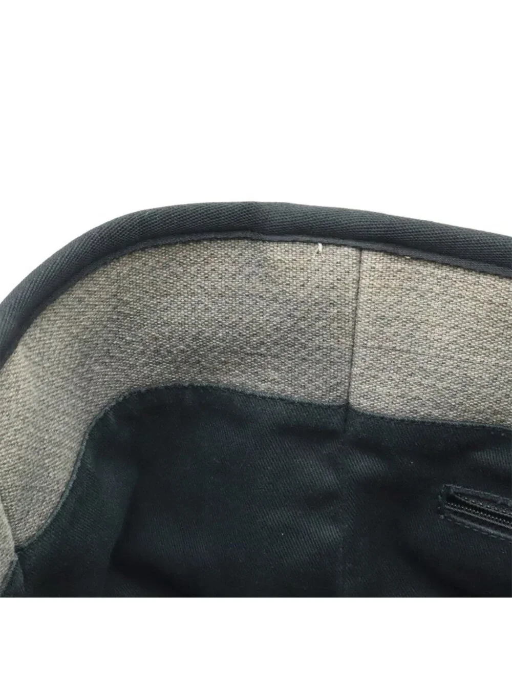 Chanel Deauville Line Tote MM Shoulder Bag Chain Canvas Leather Gray Black